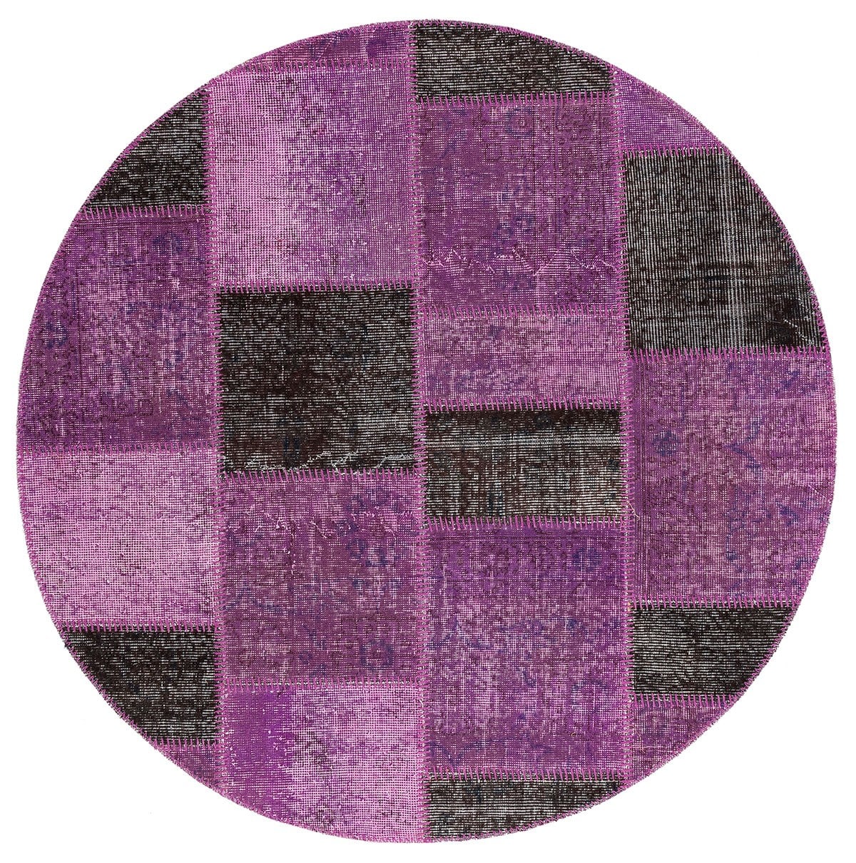 Modern El Dokuma Patchwork Halı Renkli Ölçü;150 x 150