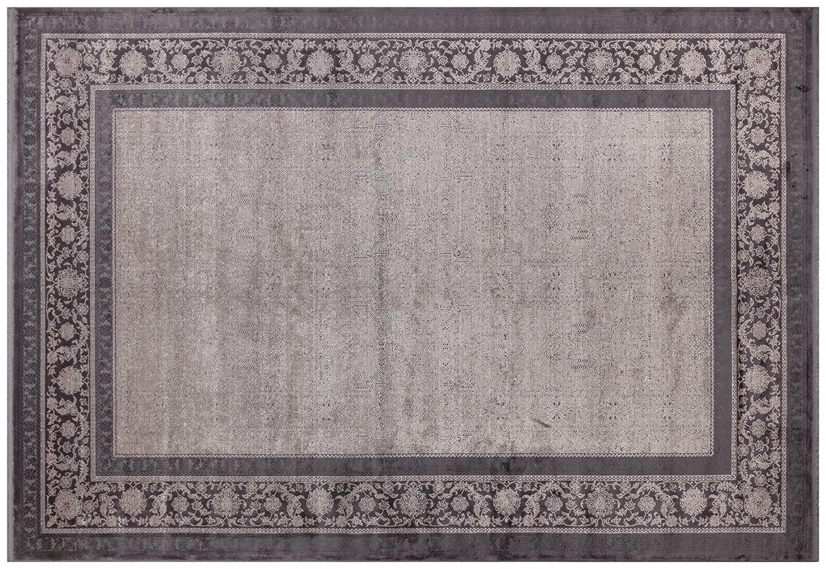 Modern Makine Halısı Yumuşak Yıkanabilir Riva Serisi Riva 8719 Gri/Kahverengi