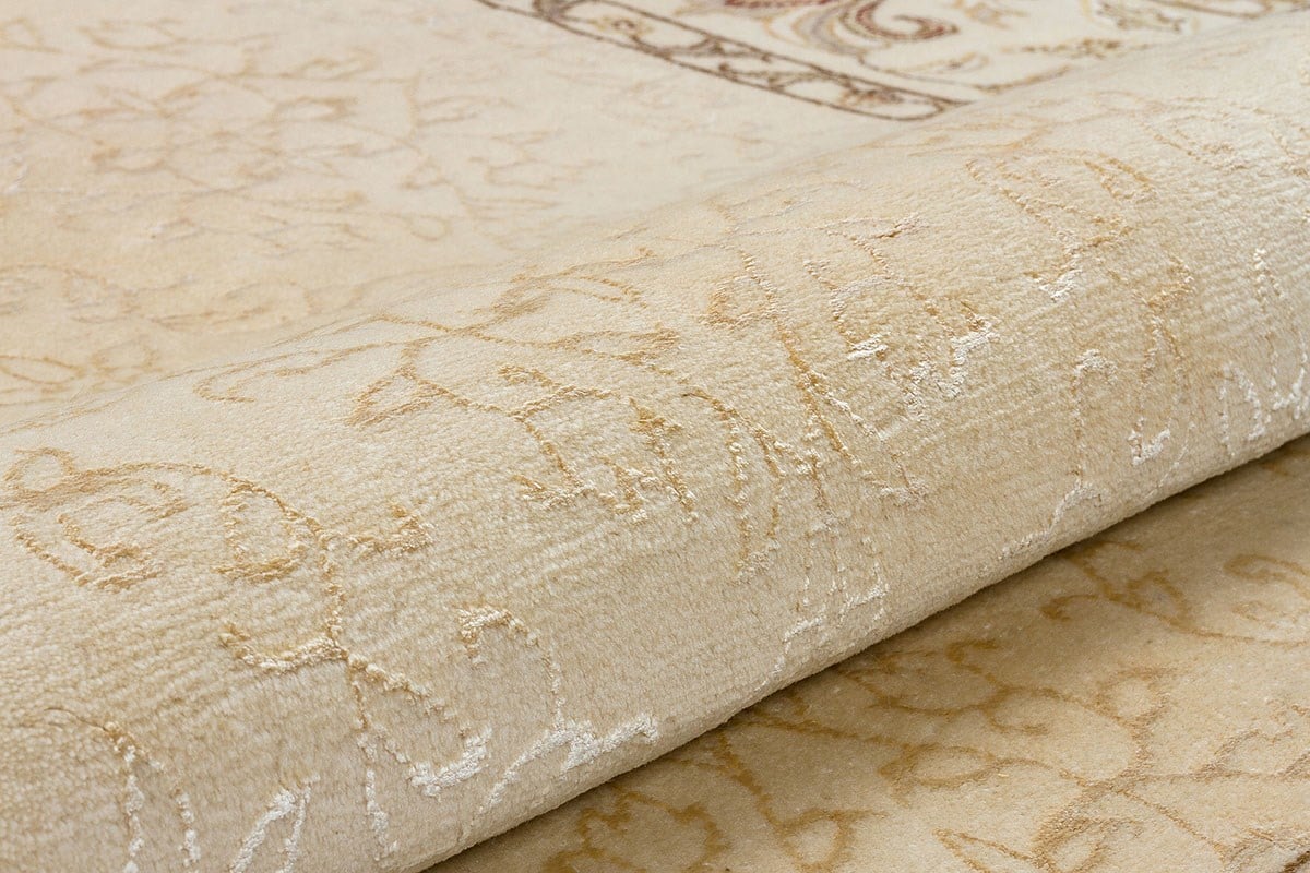 %100 Yün Halı Klasik El Dokuma Koleksiyonu HAS.322 IVORY/IVORY