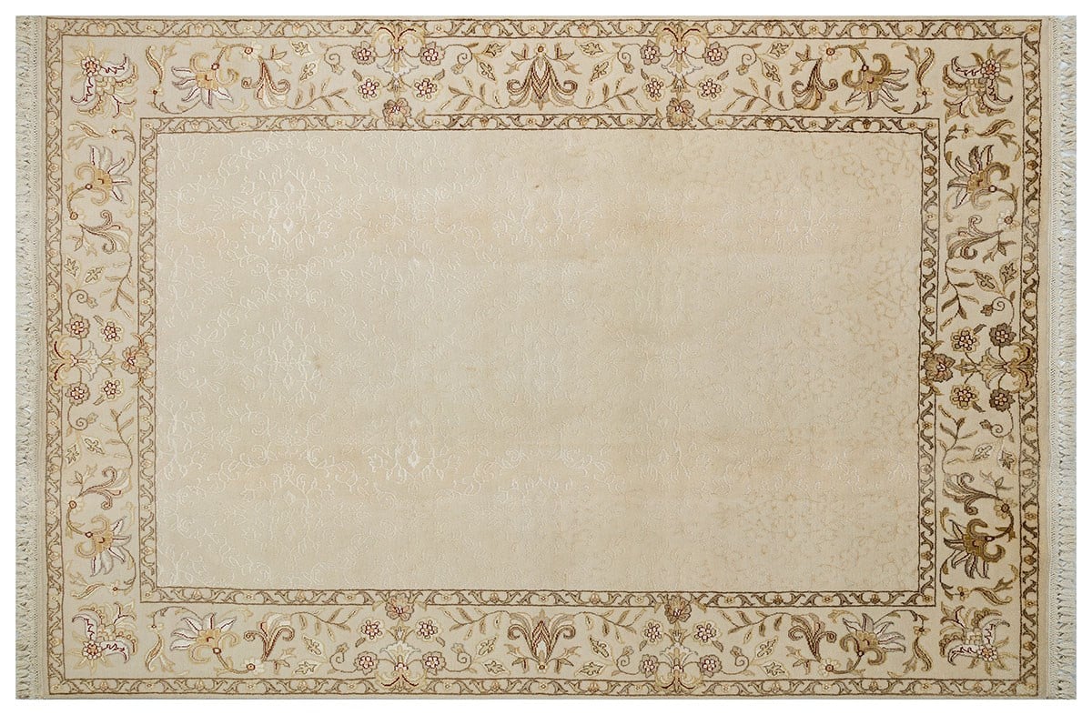 %100 Yün Halı Klasik El Dokuma Koleksiyonu HAS.322 IVORY/IVORY