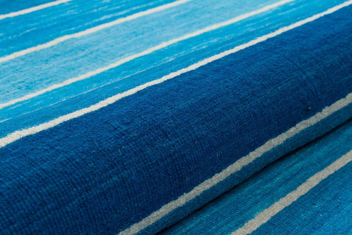 STRIPY AR-3574 TURQUOISE EL DOKUMA KİLİM