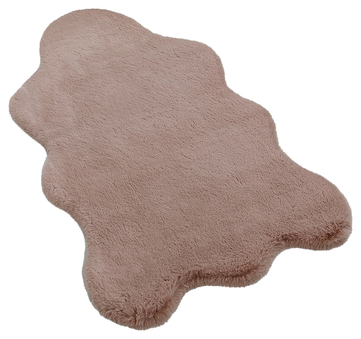 Tavşan Postu Şeklinde Kahverengi Shaggy Halı Kahverengi