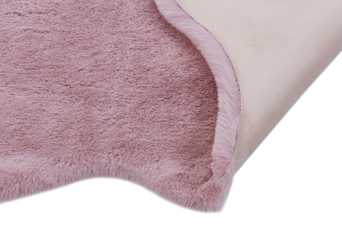 Tavşan Postu Şeklinde Pembe Shaggy Halı Pembe