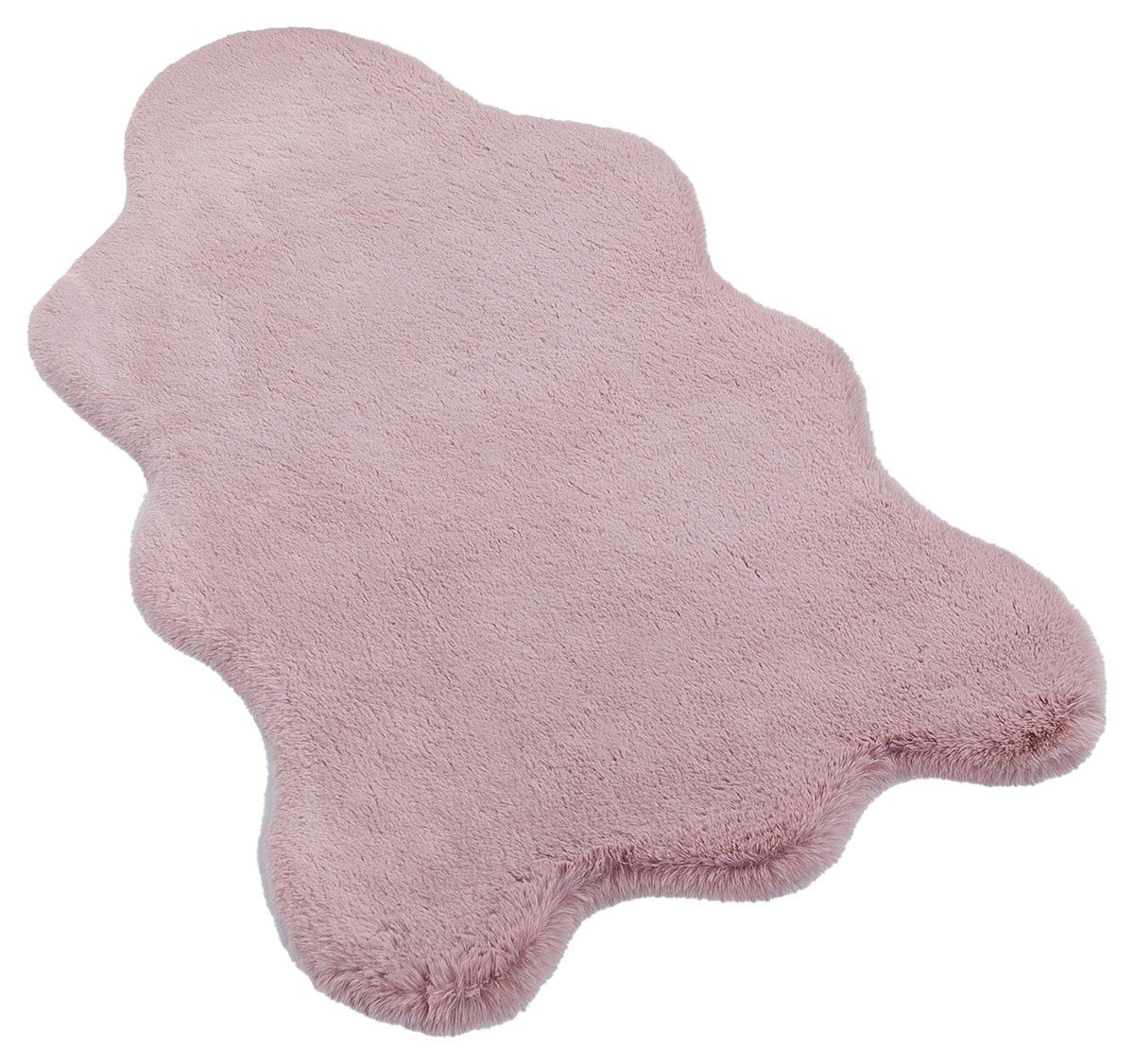 Tavşan Postu Şeklinde Pembe Shaggy Halı Pembe