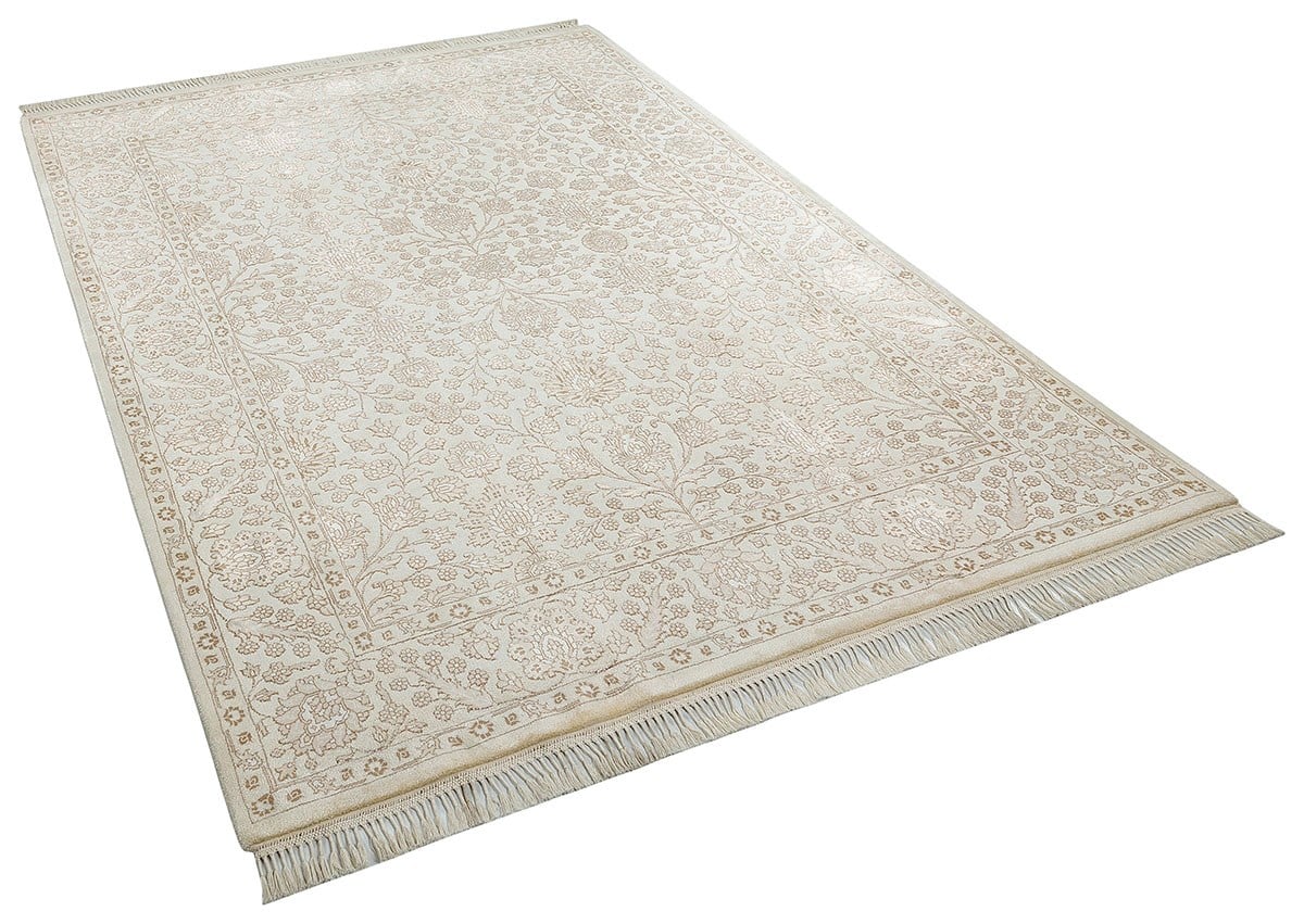 %100 Yün Halı Klasik El Dokuma Koleksiyonu VERSAILLES 802 IVORY/IVORY