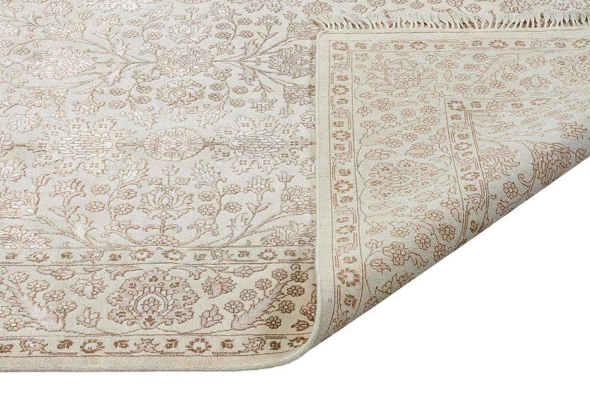 %100 Yün Halı Klasik El Dokuma Koleksiyonu VERSAILLES 802 IVORY/IVORY