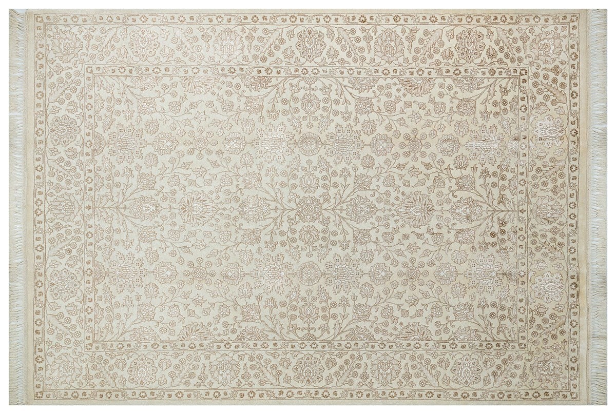 %100 Yün Halı Klasik El Dokuma Koleksiyonu VERSAILLES 802 IVORY/IVORY