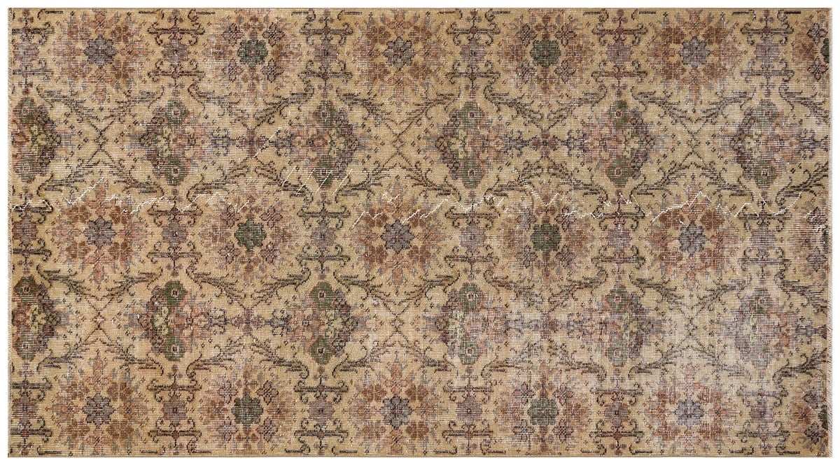 El Dokuma %100 Yün Türk Vintage Halı Yerli Üretim Ölçü;116 x 210
