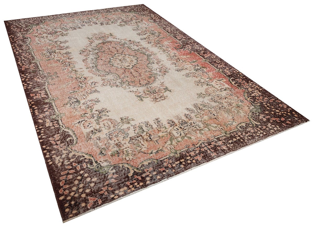 El Dokuma %100 Yün Türk Vintage Halı Yerli Üretim Ölçü;206 x 318