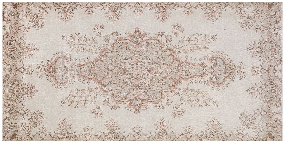 El Dokuma %100 Yün Türk Vintage Halı Yerli Üretim Ölçü;142 x 285