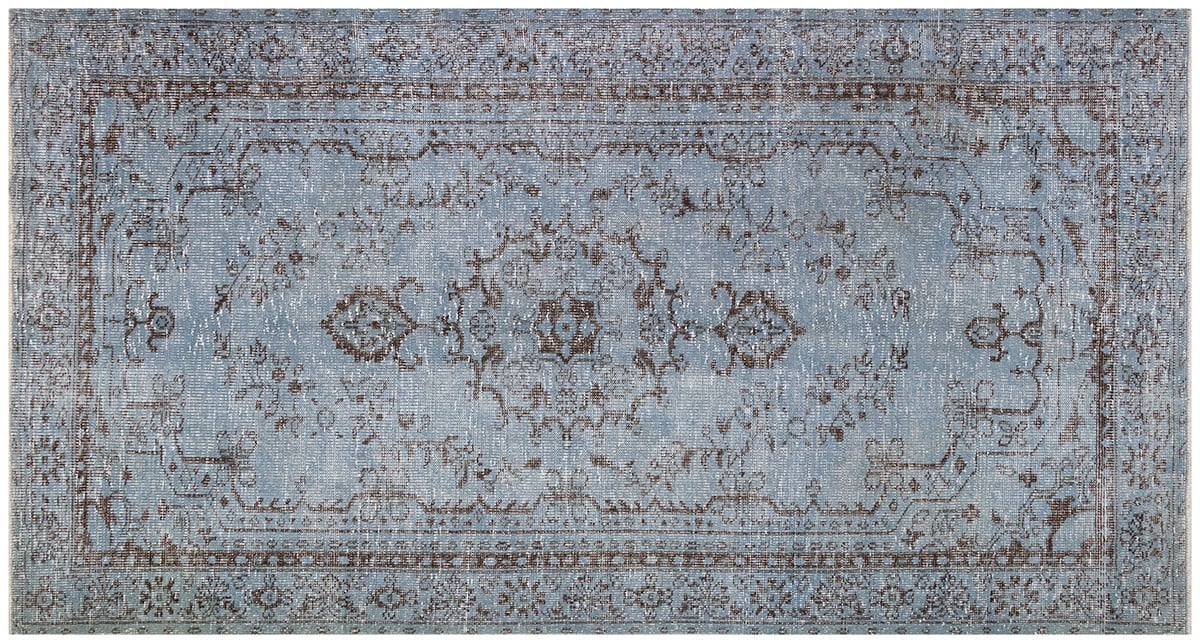El Dokuma %100 Yün Türk Vintage Halı Yerli Üretim Ölçü;145 x 268