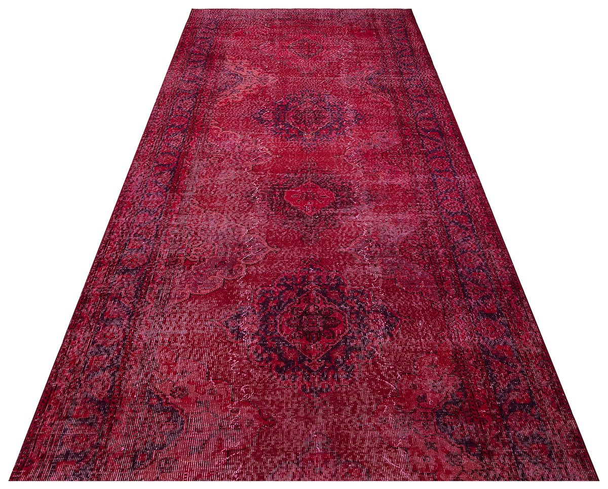El Dokuma %100 Yün Türk Vintage Halı Yerli Üretim Ölçü;146 x 388
