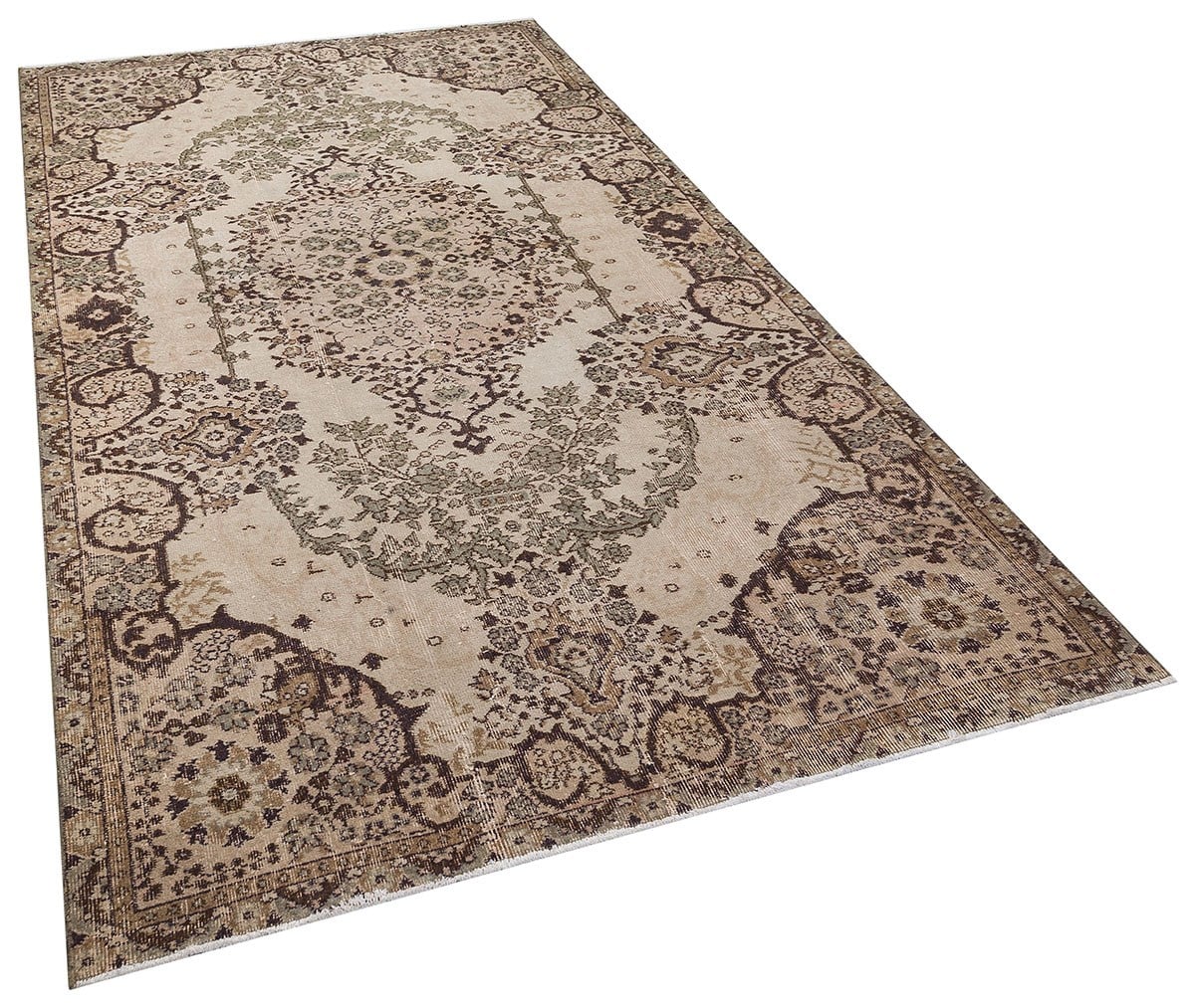 El Dokuma %100 Yün Türk Vintage Halı Yerli Üretim Ölçü;163 x 303