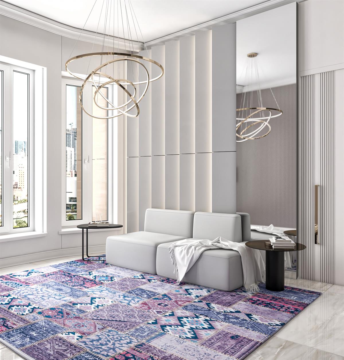 Yıkanabilir Dijital Baskılı Halı Klasik Koleksiyon TRKMN.17