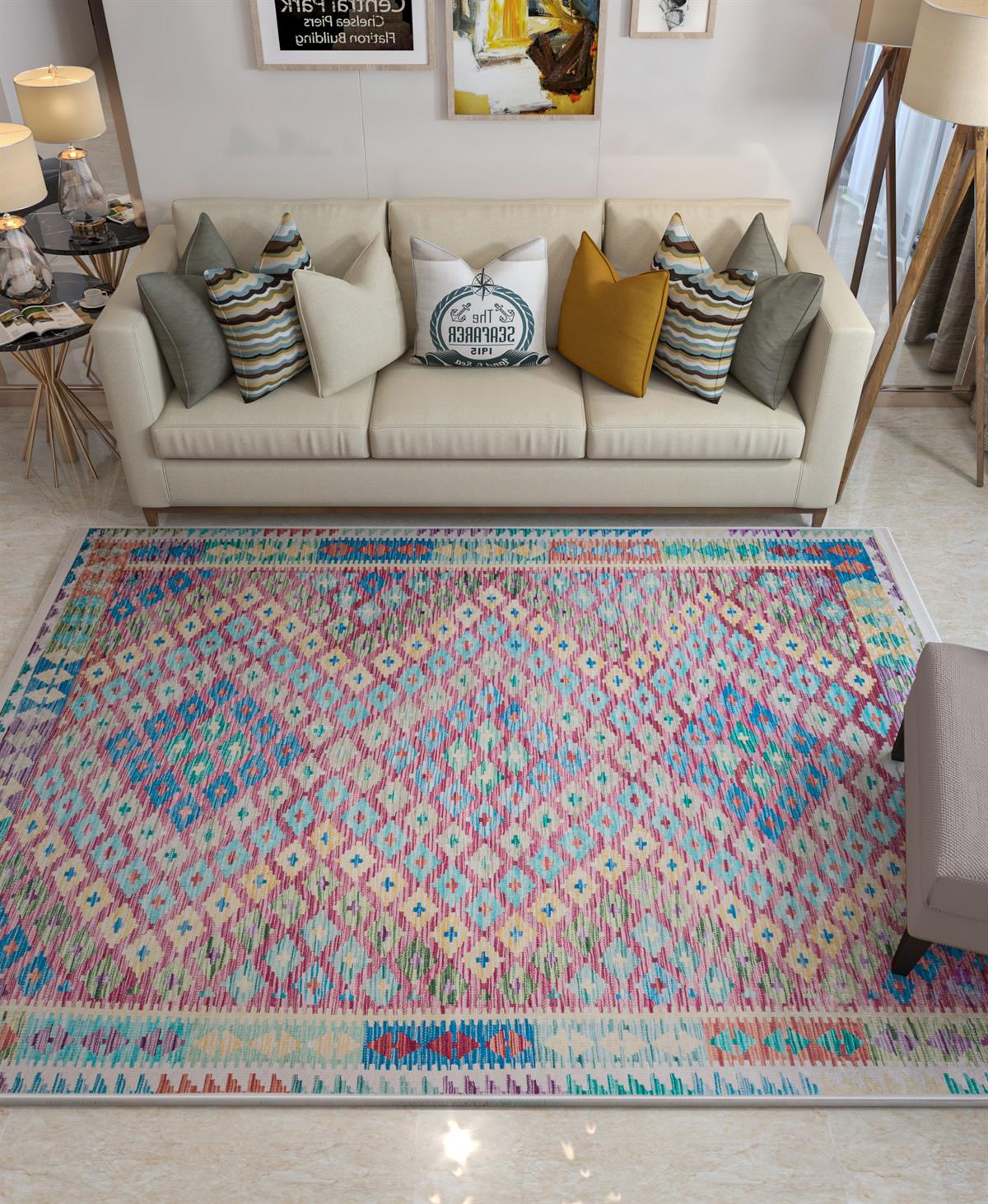 Yıkanabilir Dijital Baskılı Halı Klasik Koleksiyon TRKMN.58