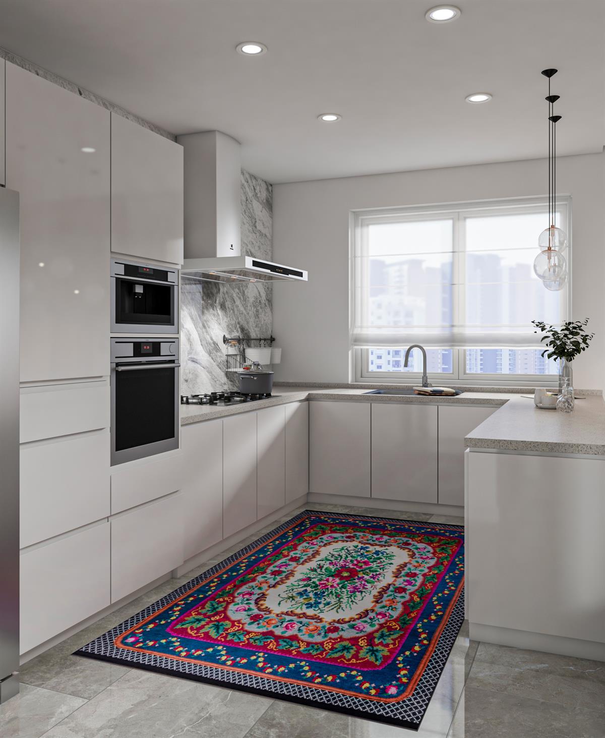 Yıkanabilir Dijital Baskılı Halı Klasik Koleksiyon TRKMN.56