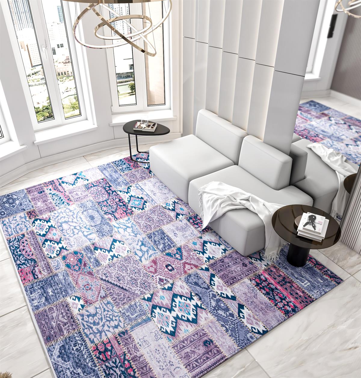 Yıkanabilir Dijital Baskılı Halı Klasik Koleksiyon TRKMN.17