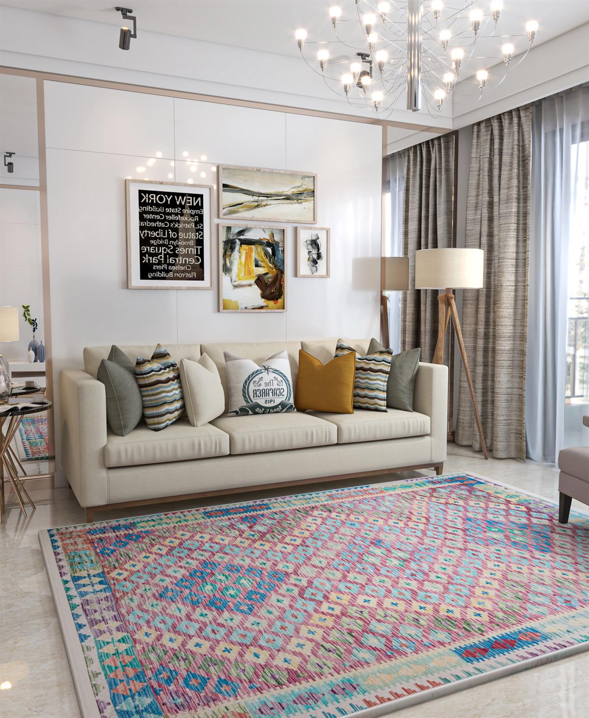 Yıkanabilir Dijital Baskılı Halı Klasik Koleksiyon TRKMN.58