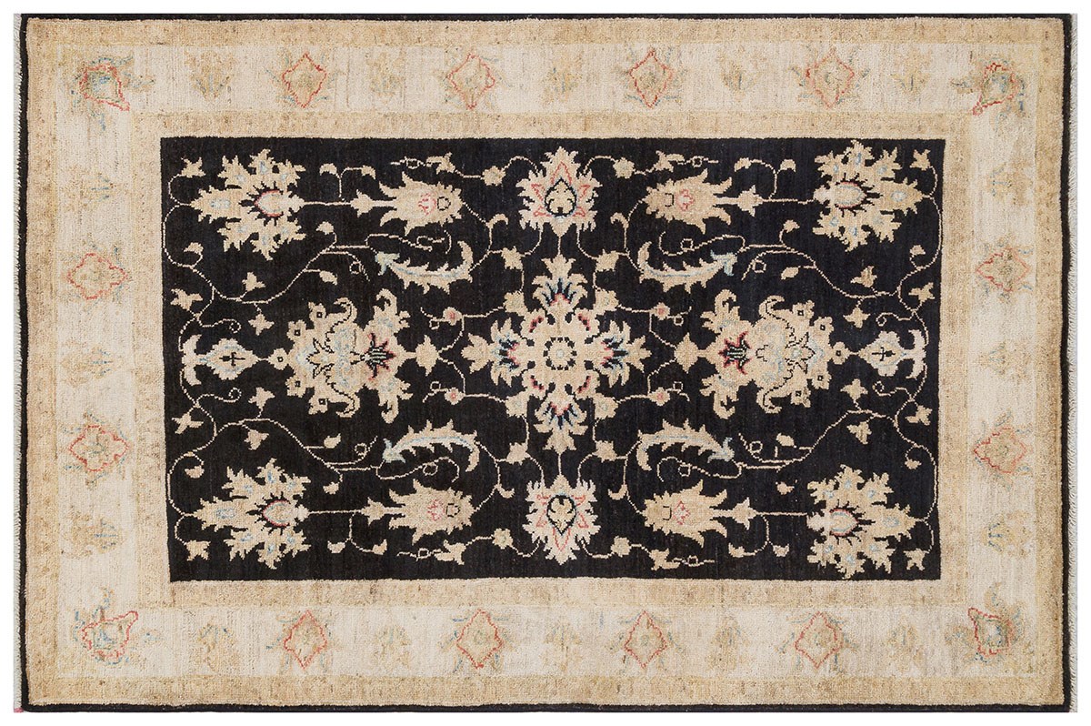 Afganistan Üretim El Dokuma Afgan Halısı % 100 Yün ZIEGLER 103x152cm