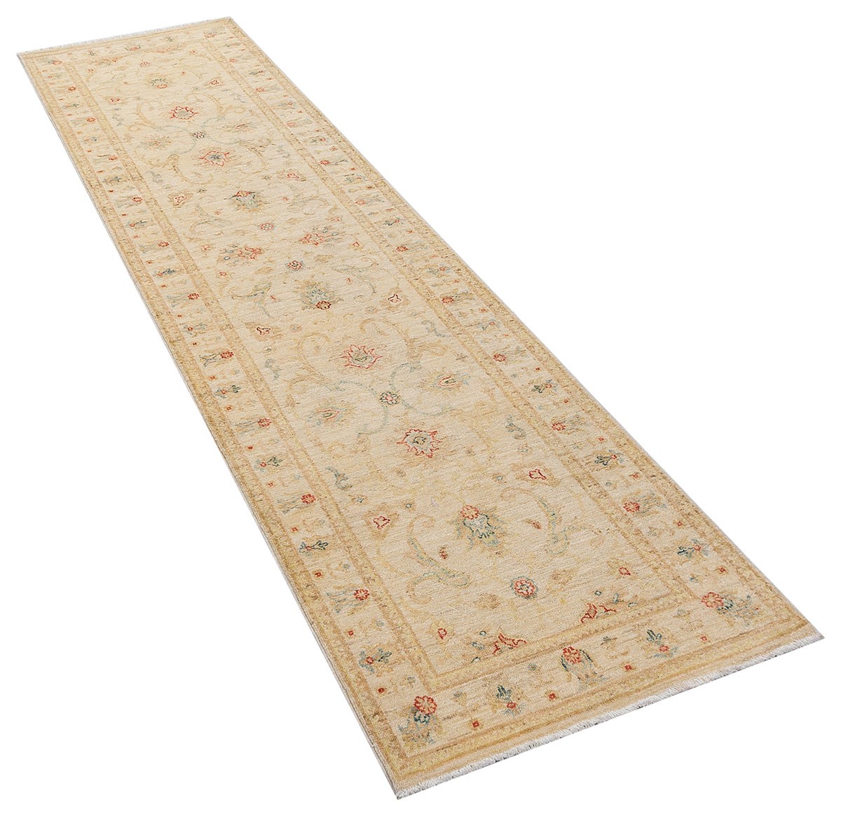 Afganistan Üretim El Dokuma Afgan Halısı % 100 Yün ZIEGLER 072x300cm