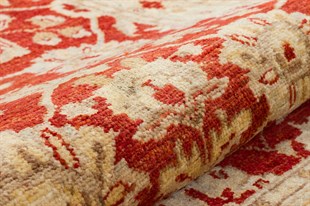 Afgan Uşak El Dokuma Halı Ziegler % 100 Yün Afganistan Üretim Ölçü;92 x 144