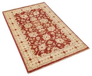 Afgan Uşak El Dokuma Halı Ziegler % 100 Yün Afganistan Üretim Ölçü;92 x 144