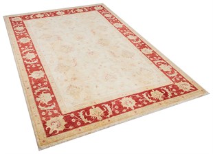 Afgan Uşak El Dokuma Halı Ziegler % 100 Yün Afganistan Üretim Ölçü;172 x 246