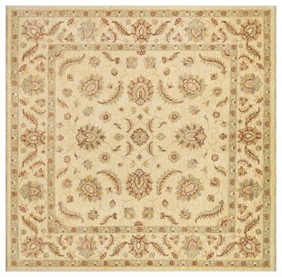 Afgan Uşak El Dokuma Halı Ziegler % 100 Yün Afganistan Üretim 183x183cm 3.35m2 EL HALISI