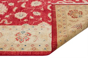 Afgan Uşak El Dokuma Halı Ziegler % 100 Yün Afganistan Üretim Ölçü;214 x 295