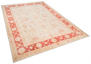 Afgan Uşak El Dokuma Halı Ziegler % 100 Yün Afganistan Üretim Ölçü;208 x 295