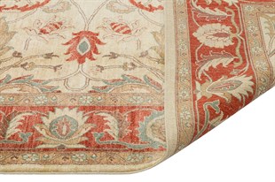 Afgan Uşak El Dokuma Halı Ziegler % 100 Yün Afganistan Üretim Ölçü;210 x 289