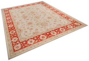 Afgan Uşak El Dokuma Halı Ziegler % 100 Yün Afganistan Üretim ZIEGLER P3P1