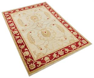 Afgan Uşak El Dokuma Halı % 100 Yün Afganistan Üretim ZIEGLER Ölçü;122 x 181