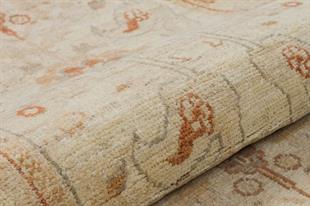 ALLMODE AFGAN UŞAĞI INDUS MM004 GOLD/IVORY EL DOKUMA HALI Ölçü;74x341cm 2.52m2