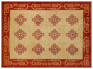 Afganistan Üretim Tamamen Yün El Dokuma Halı Ölçü;178 x 232