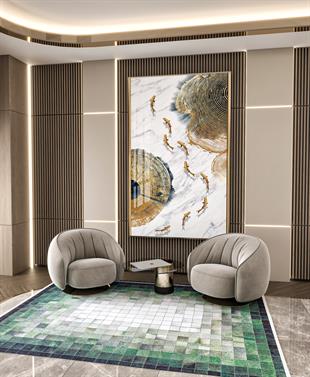 Allmode Dijital Baskılı Halı Modern Koleksiyon MVHy.1863