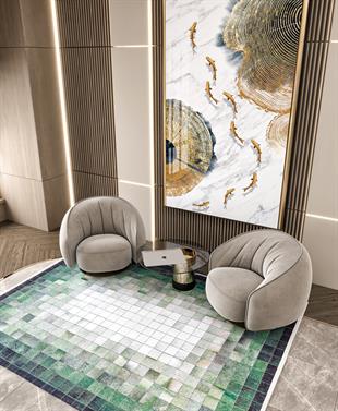 Allmode Dijital Baskılı Halı Modern Koleksiyon MVHy.1863