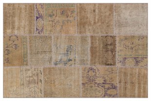 Modern El Dokuma Patchwork Halı Vintage Detaylı Ölçü;120x180