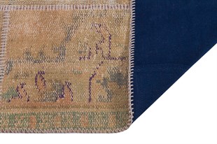Modern El Dokuma Patchwork Halı Vintage Detaylı Ölçü;120x180