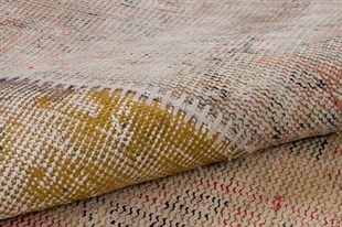 Modern El Dokuma Patchwork Halı Vintage Detaylı Ölçü;160x230