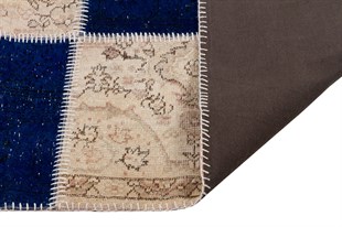 Modern El Dokuma Patchwork Halı Bej Ölçü;170 x 240