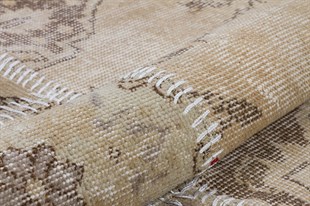 Modern El Dokuma Patchwork Halı Bej Ölçü;160 x 227