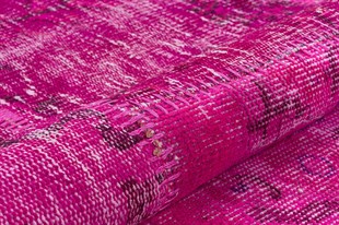 Modern El Dokuma Patchwork Halı Fuşya Ölçü;165 x 240