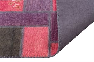 Modern El Dokuma Patchwork Halı Gri Ölçü;170 x 235