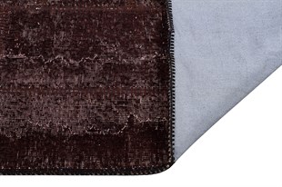 Modern El Dokuma Patchwork Halı Gri Ölçü;93 x 296