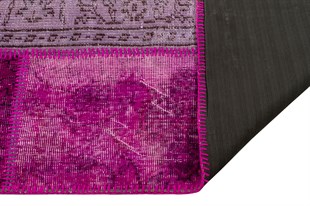 Modern El Dokuma Patchwork Halı Kırmızı Ölçü;240 x 330