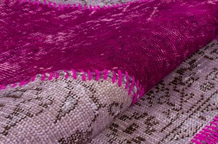 Modern El Dokuma Patchwork Halı Kırmızı Ölçü;240 x 330