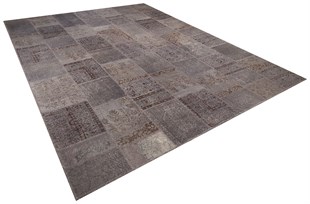 Modern El Dokuma Patchwork Halı Kırmızı Ölçü;300 x 400