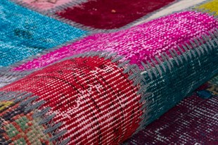 Modern El Dokuma Patchwork Halı Multi Ölçü;177 x 240
