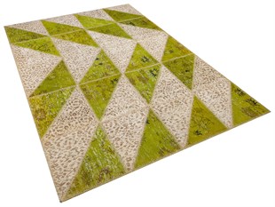 Modern El Dokuma Patchwork Halı Multi Ölçü;170 x 256